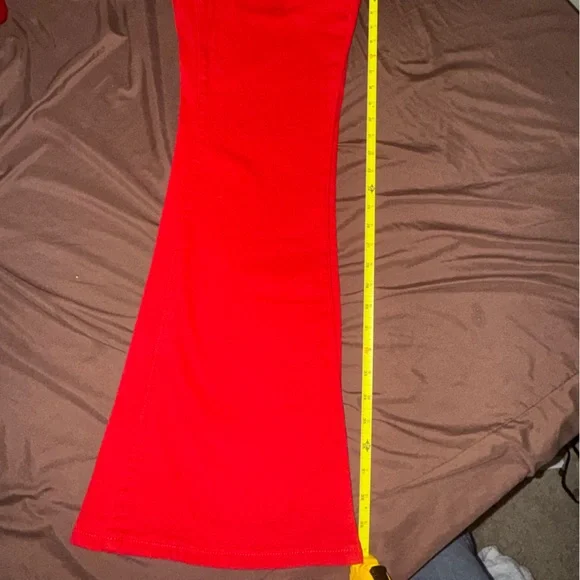 Vintage Pants Red Bootcut Stretch Jeans Womens XL High Rise Flare - Picture 6 of 10